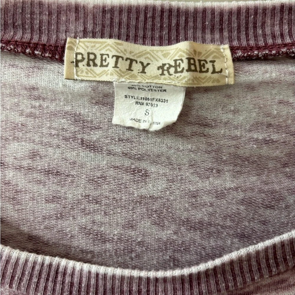 Women's Long Sleeve Graphic Tee - Purple - Picture 2 of 5
